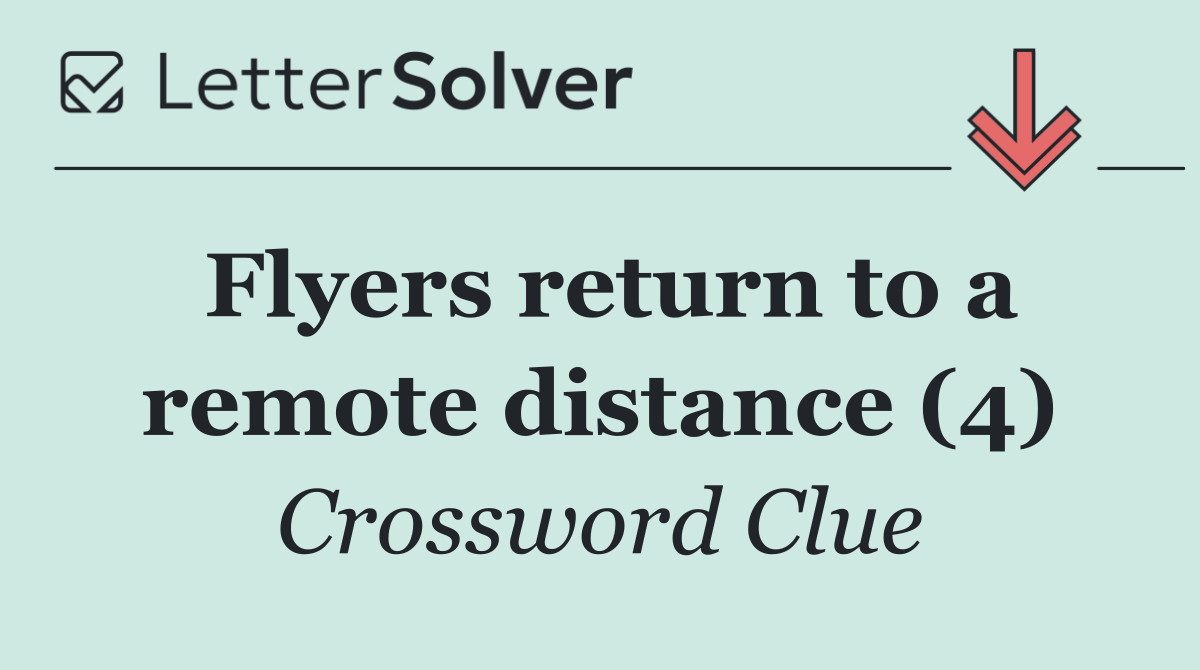 Flyers return to a remote distance (4)