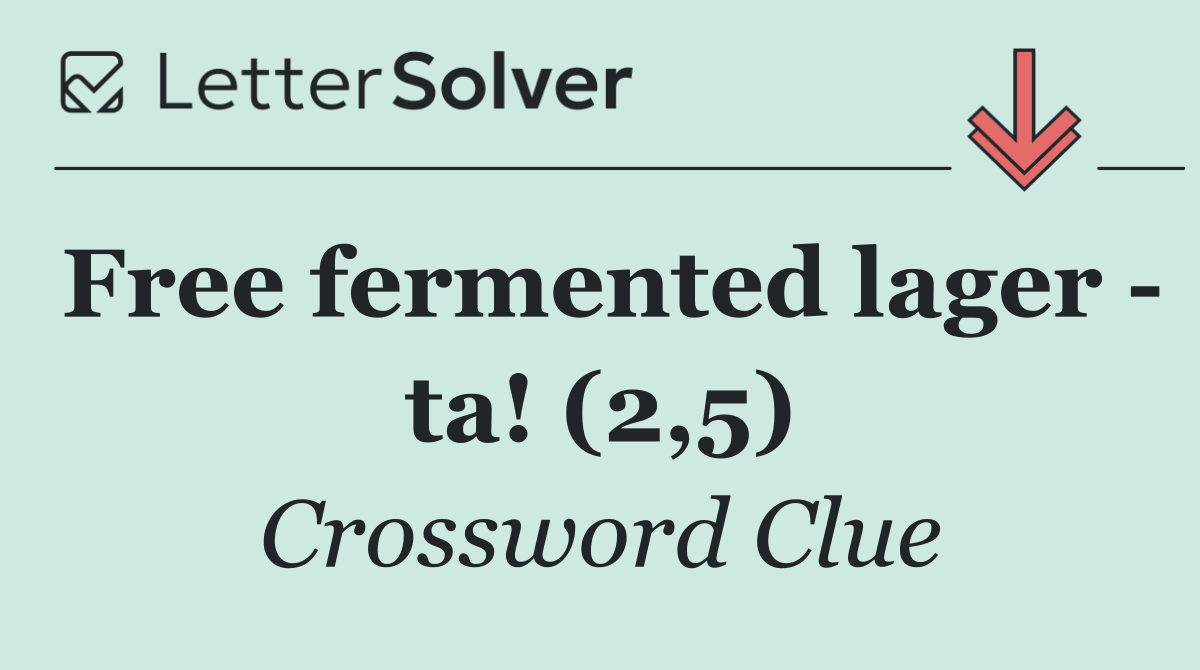 Free fermented lager   ta! (2,5)