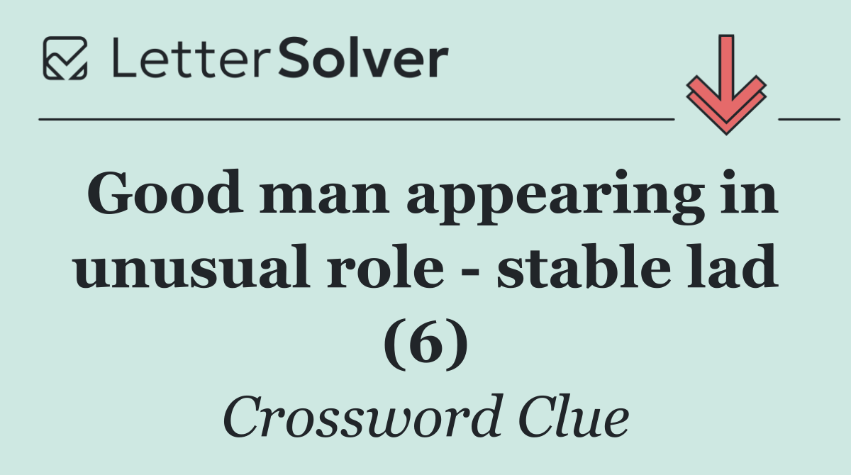 Good man appearing in unusual role   stable lad (6)