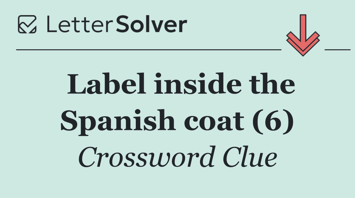 Label inside the Spanish coat (6)