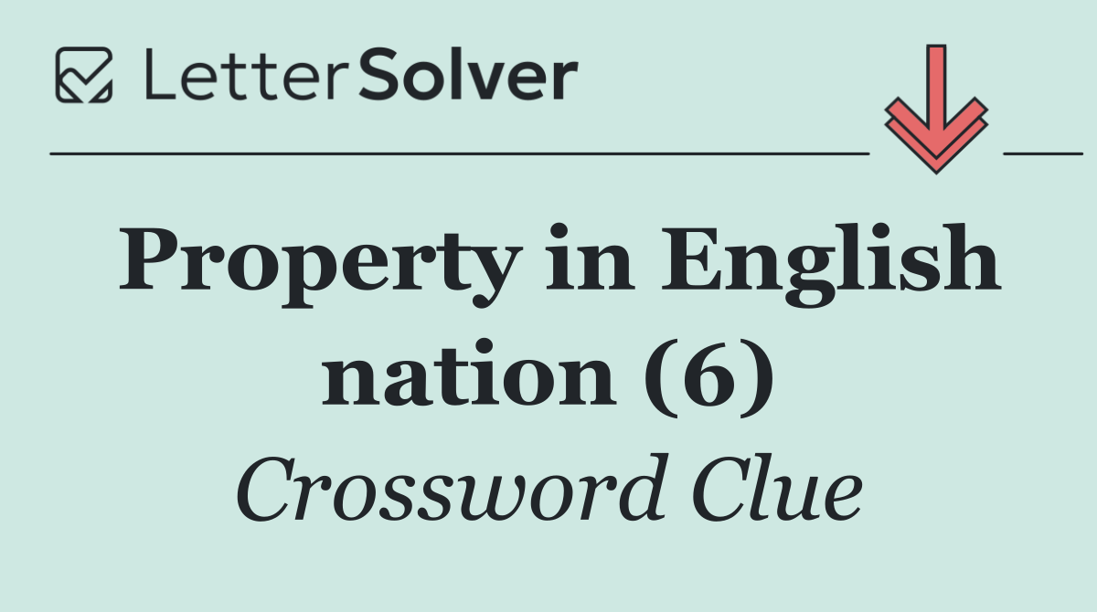 Property in English nation (6)
