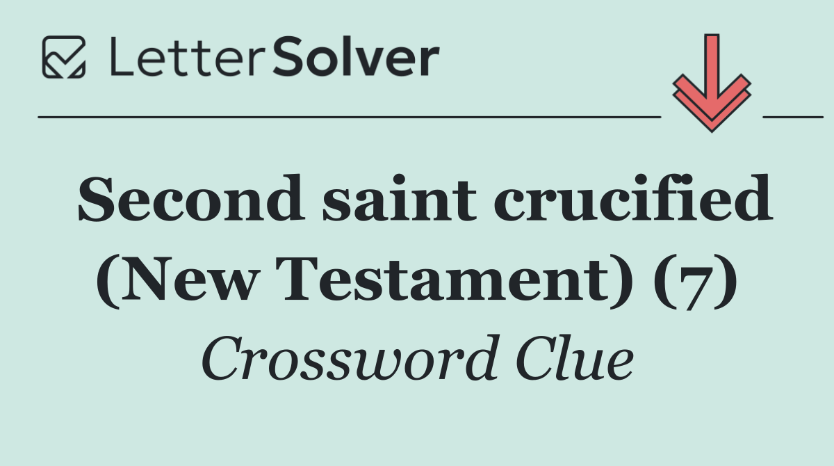 Second saint crucified (New Testament) (7)