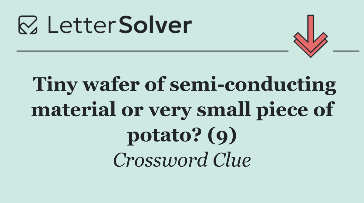 Tiny wafer of semi conducting material or very small piece of potato? (9)