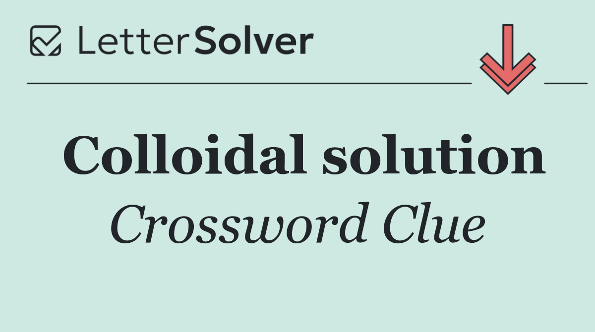 Colloidal solution
