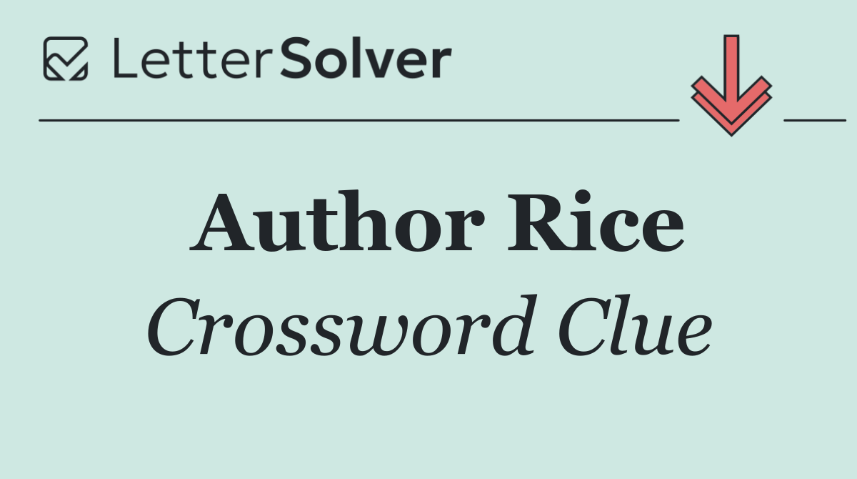 Author Rice