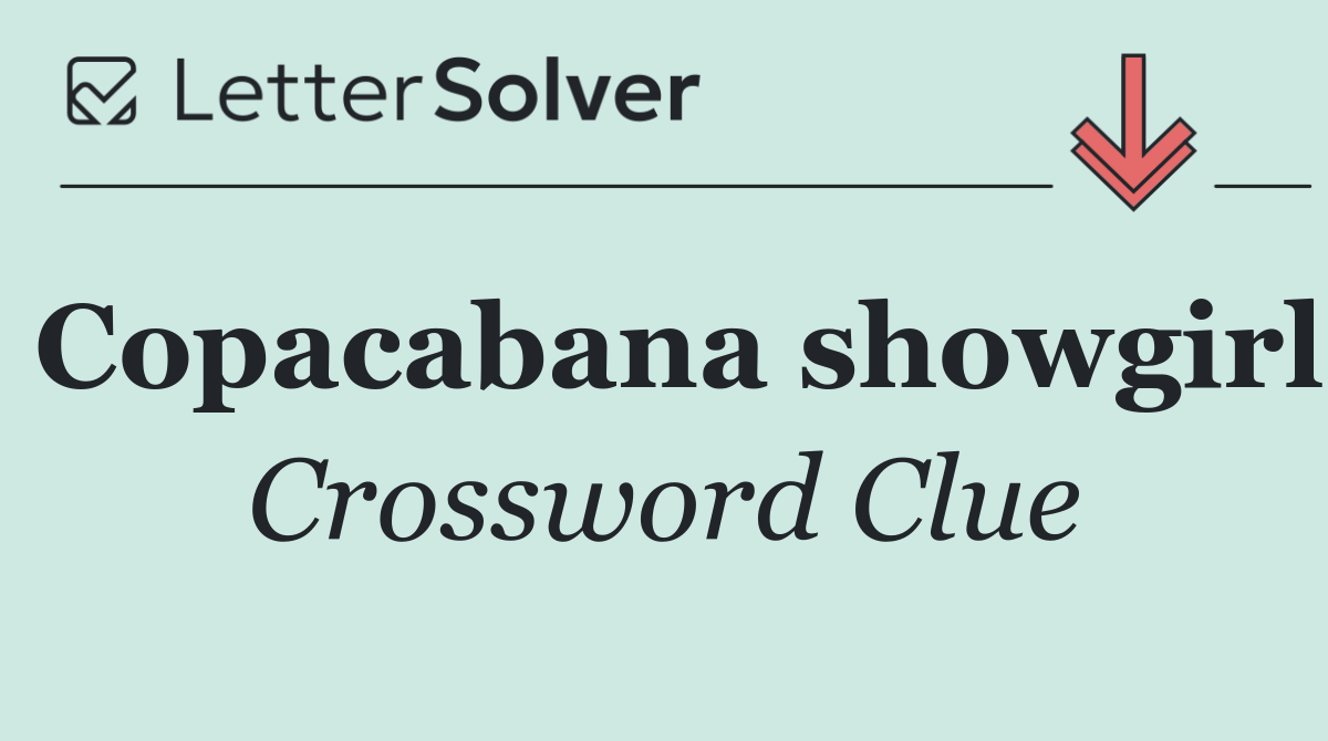 Copacabana showgirl