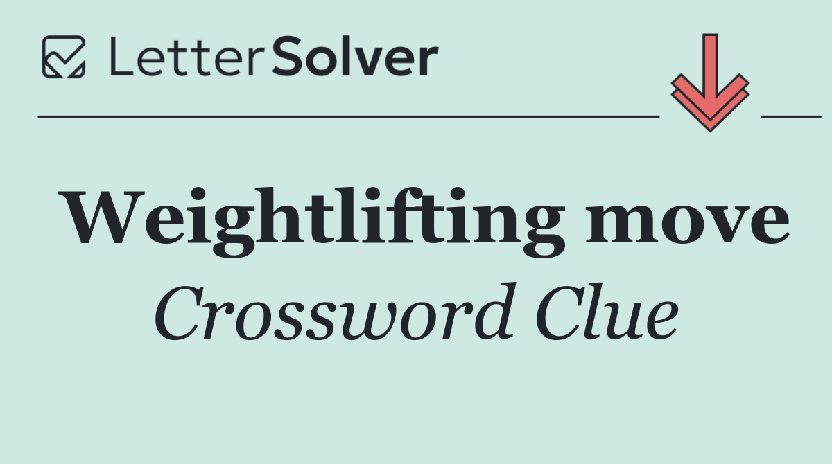 Weightlifting move