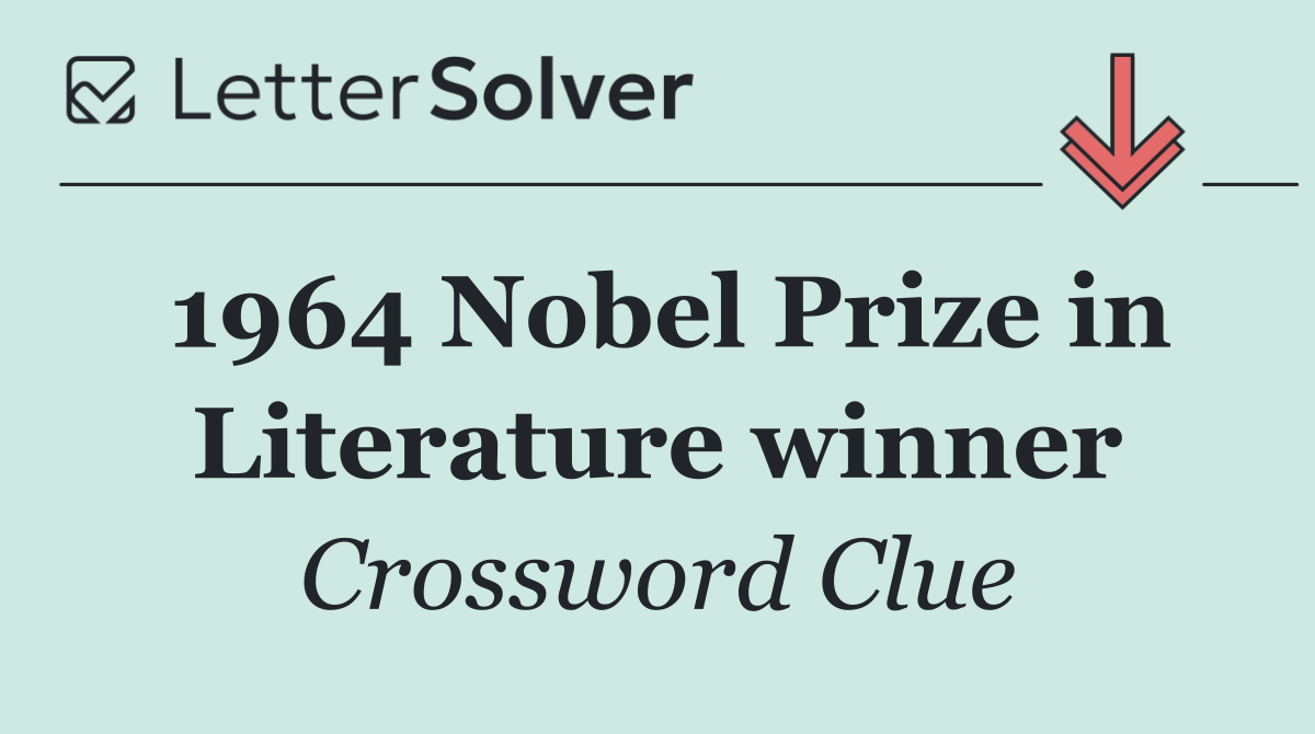 1964 Nobel Prize in Literature winner