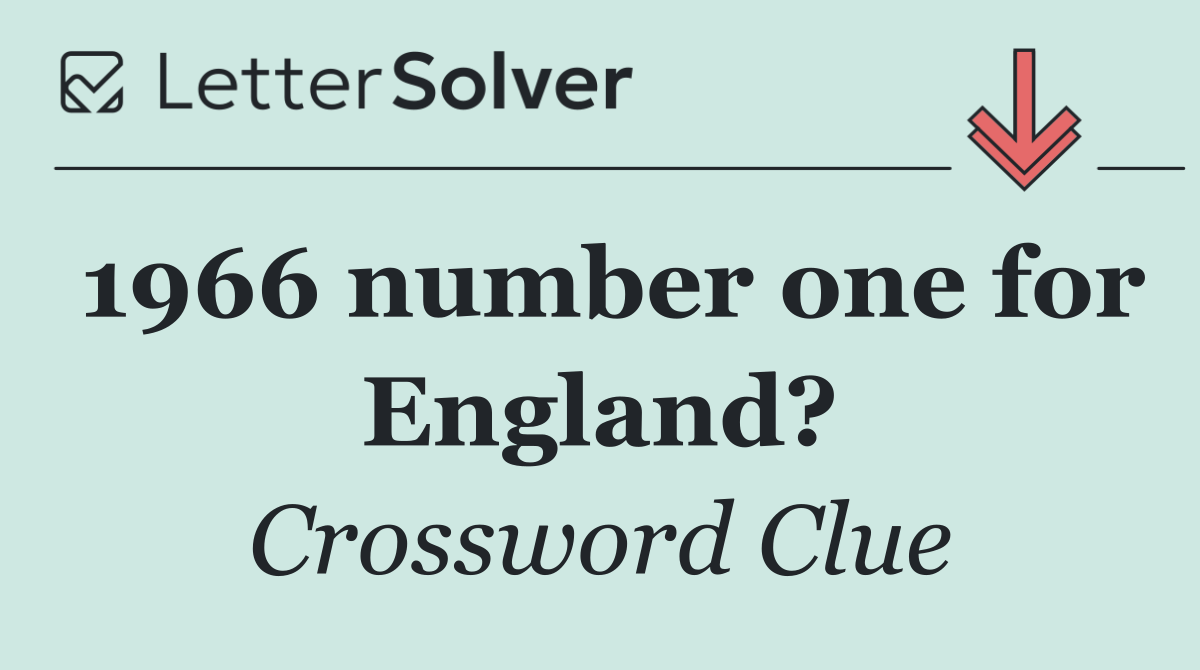 1966 number one for England?