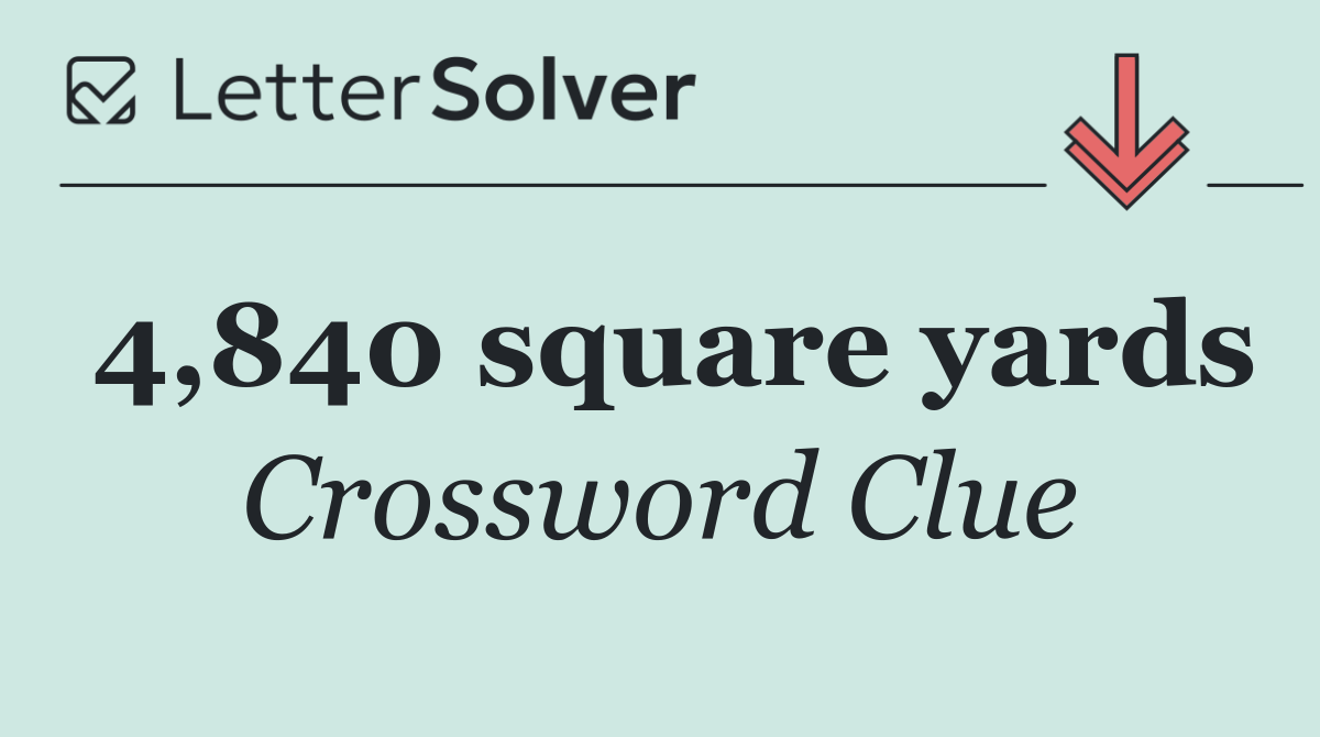 4,840 square yards