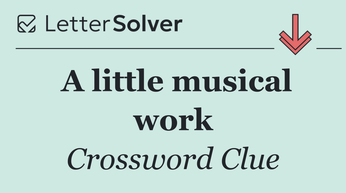 A little musical work