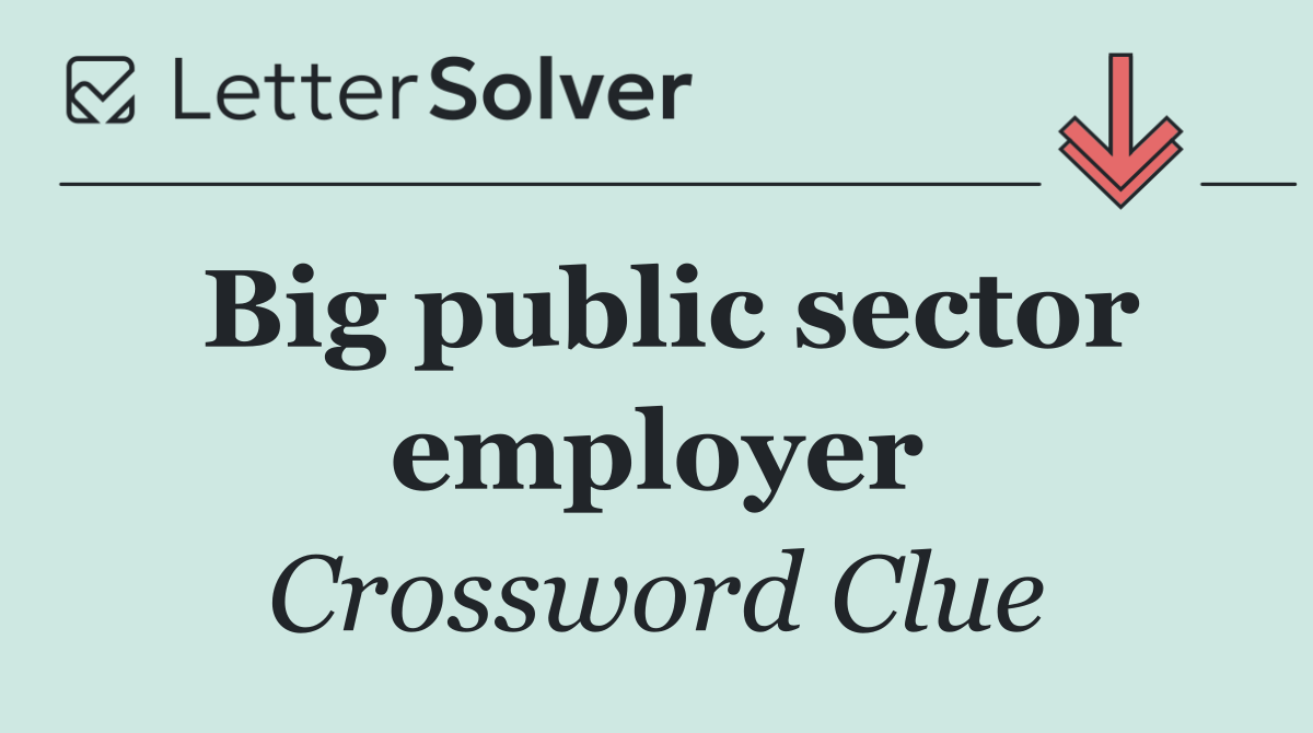 Big public sector employer