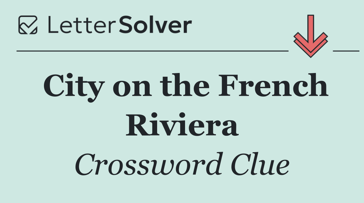 City on the French Riviera