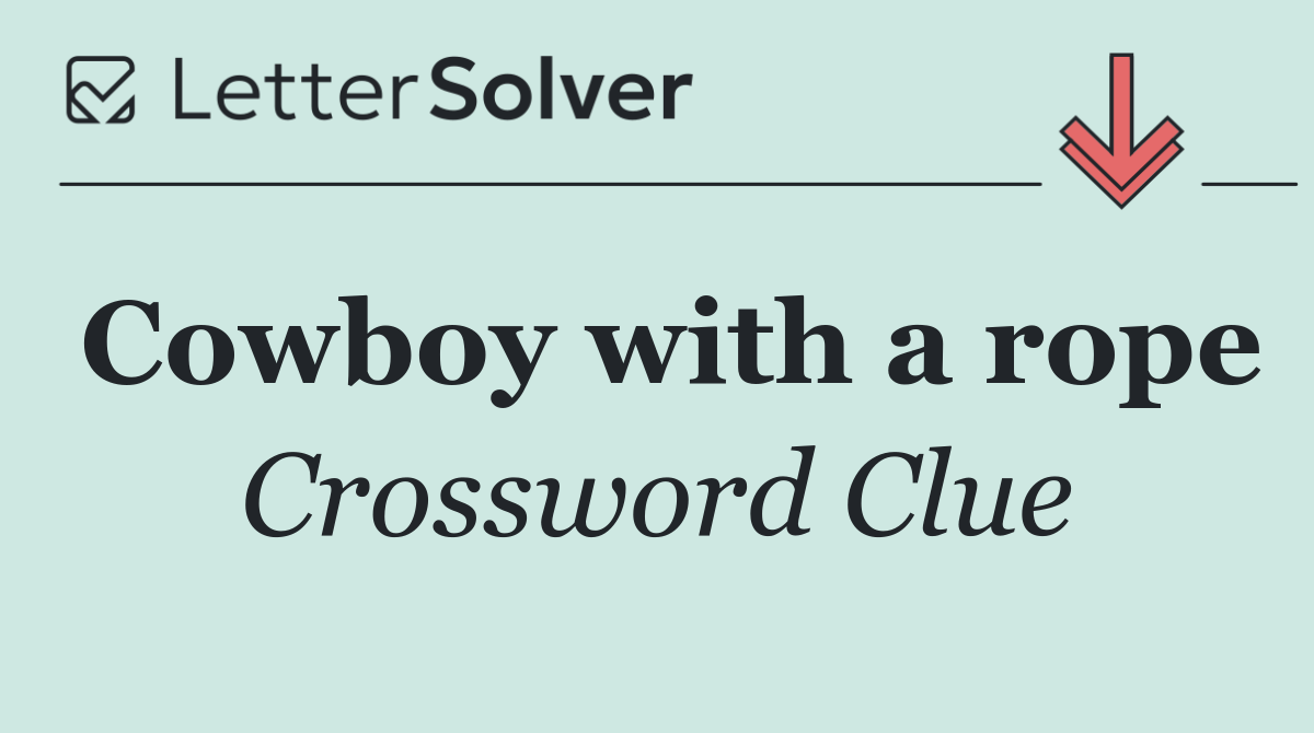 Cowboy with a rope