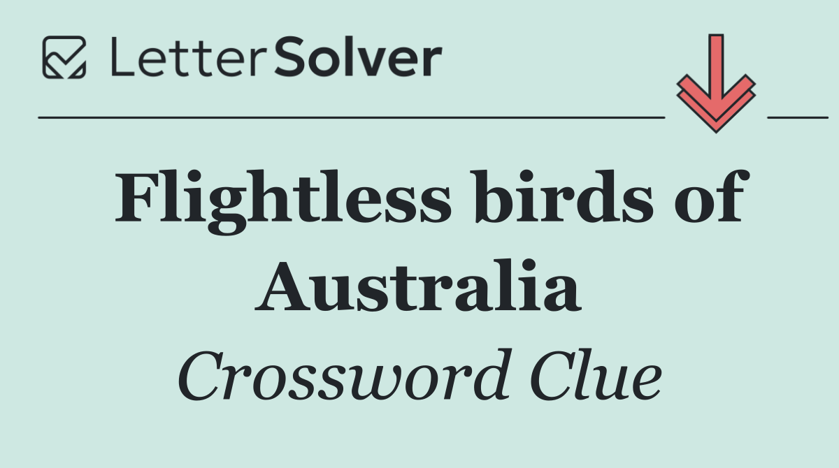 Flightless birds of Australia