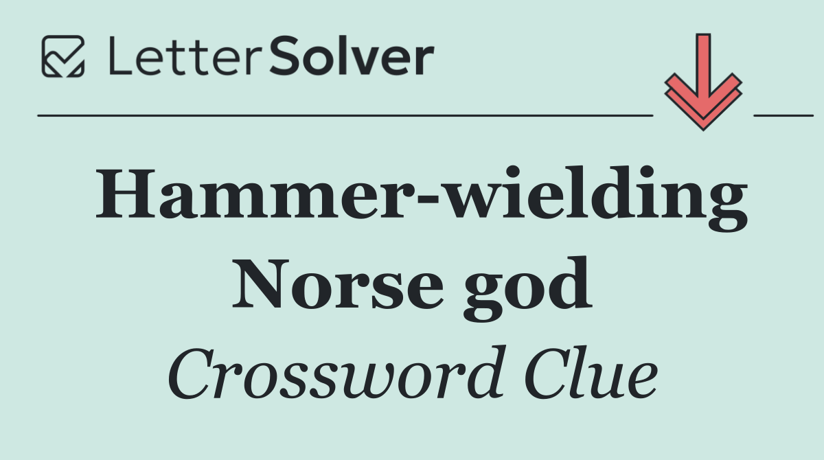 Hammer wielding Norse god