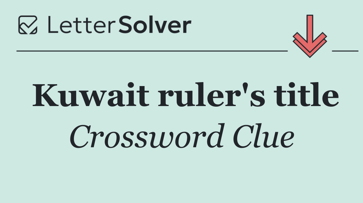 Kuwait ruler's title