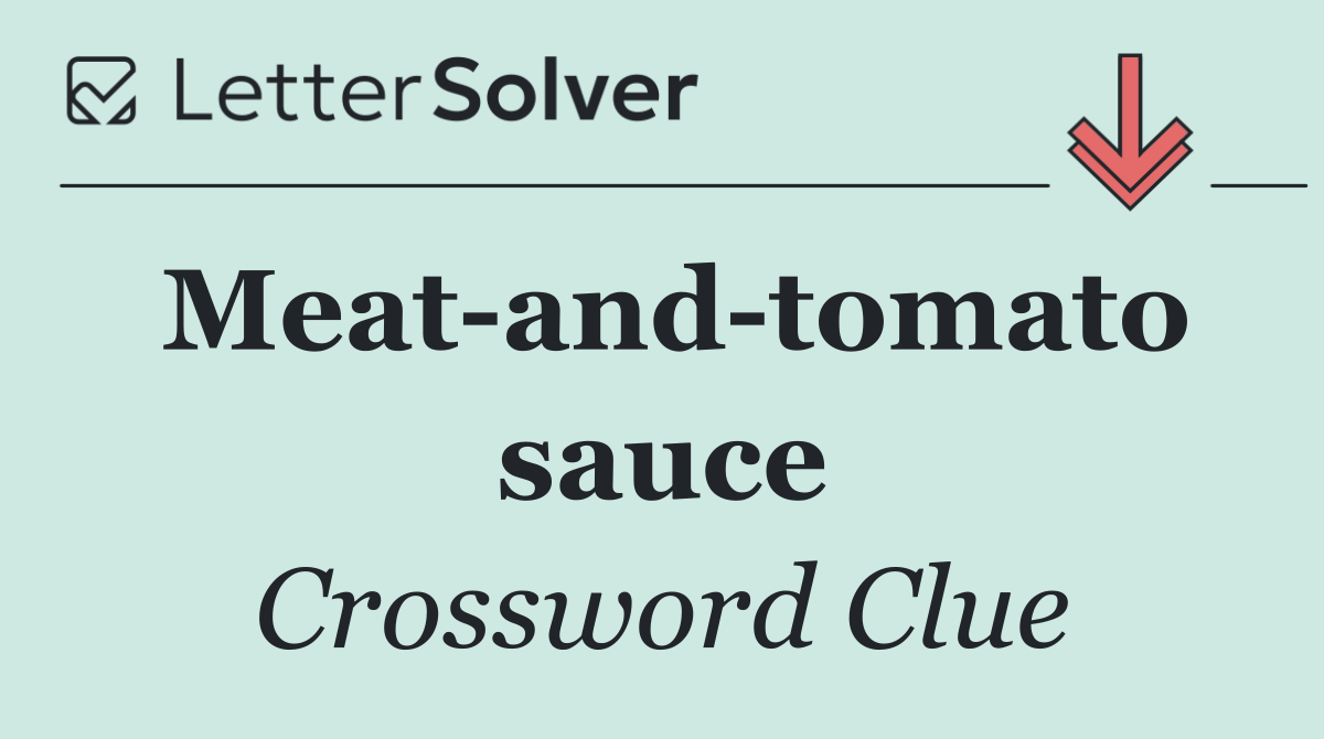 Meat and tomato sauce