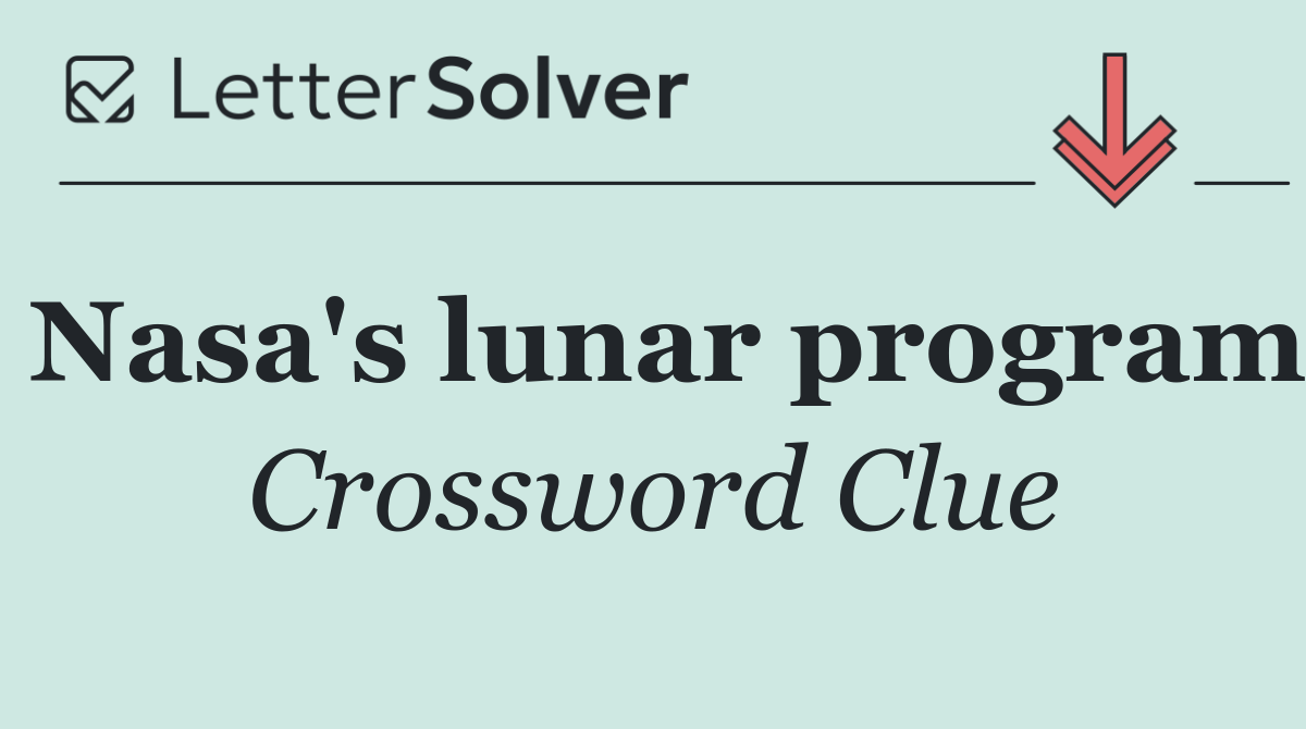Nasa's lunar program