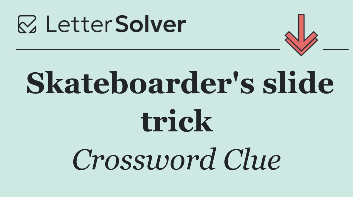 Skateboarder's slide trick