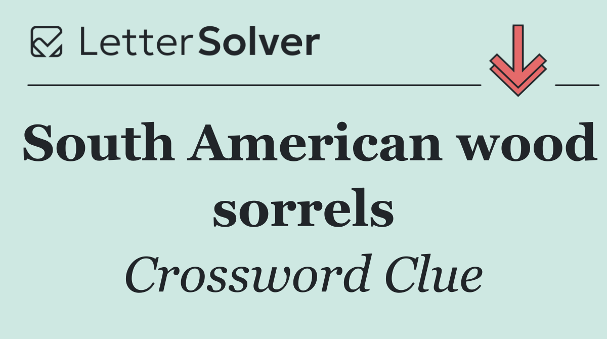South American wood sorrels