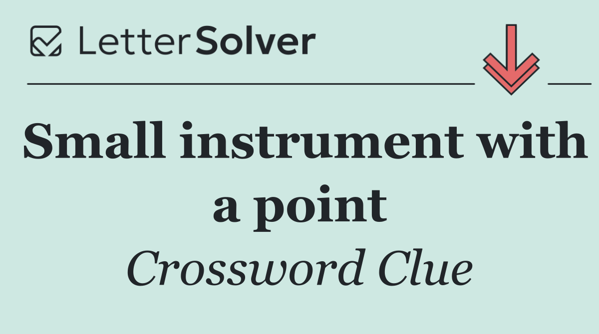 Small instrument with a point
