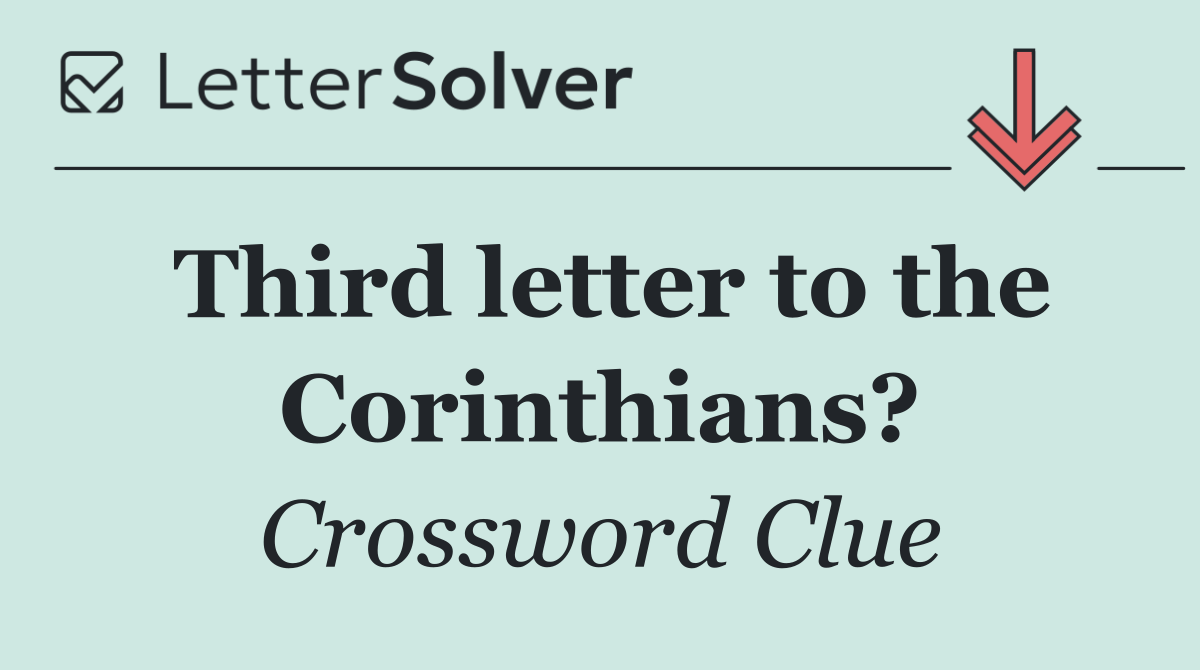 Third letter to the Corinthians?