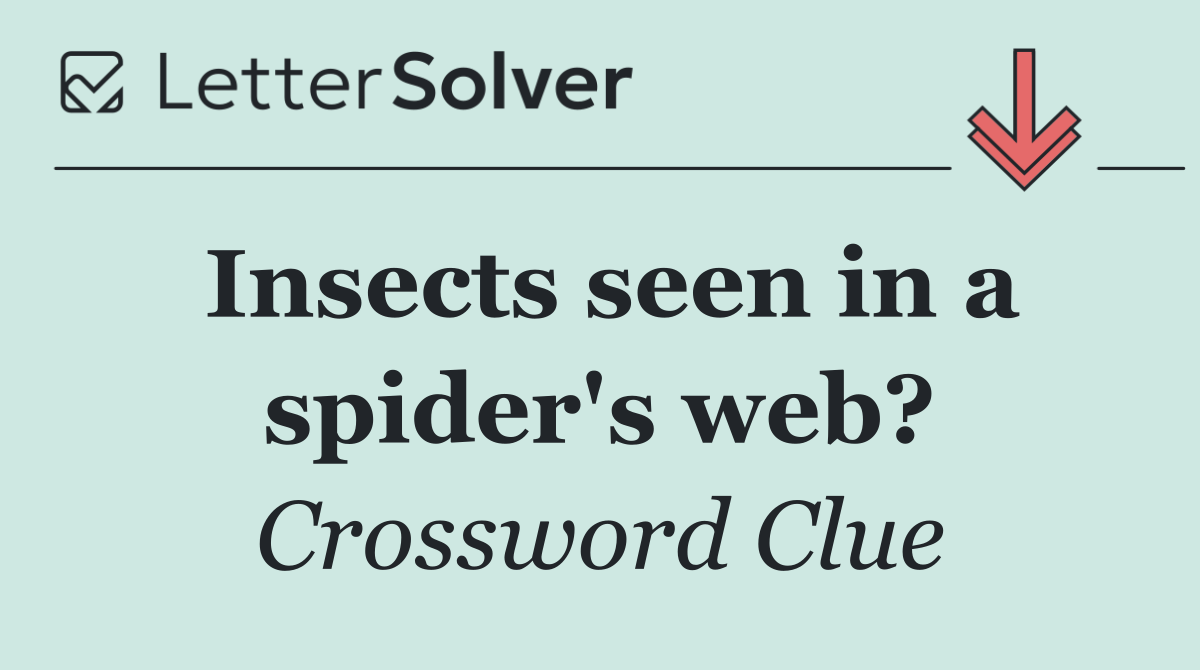 Insects seen in a spider's web?