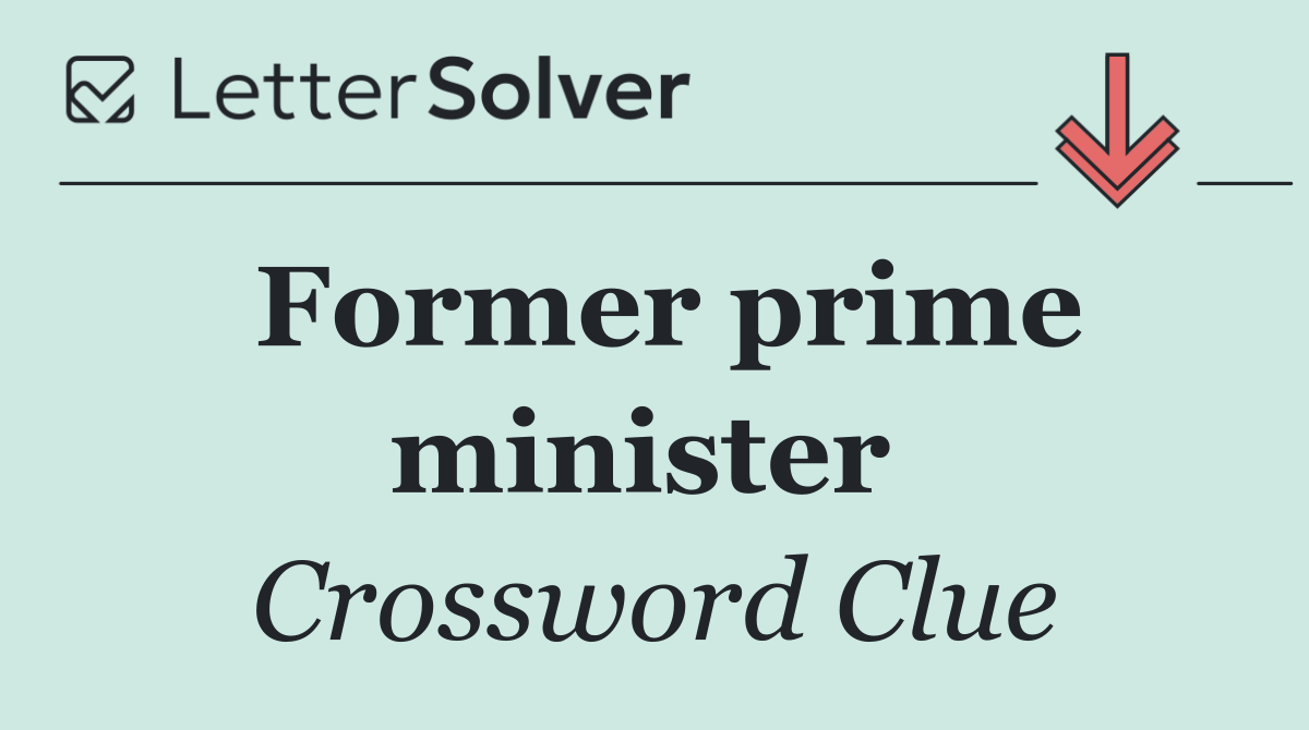 Former prime minister 