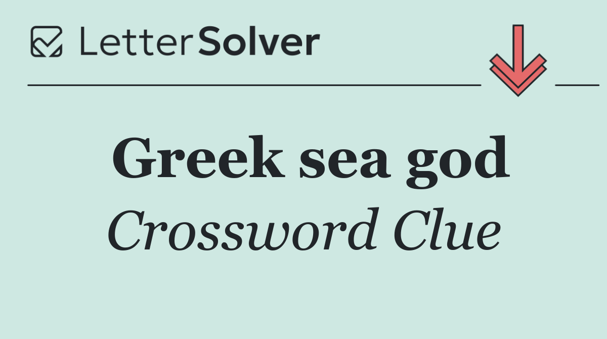 Greek sea god