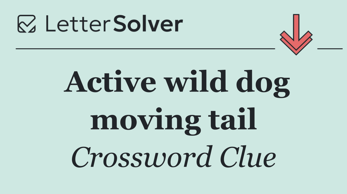 Active wild dog moving tail