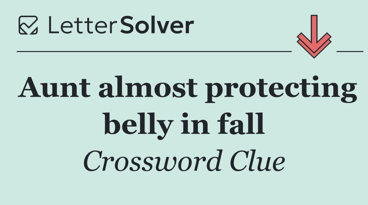 Aunt almost protecting belly in fall