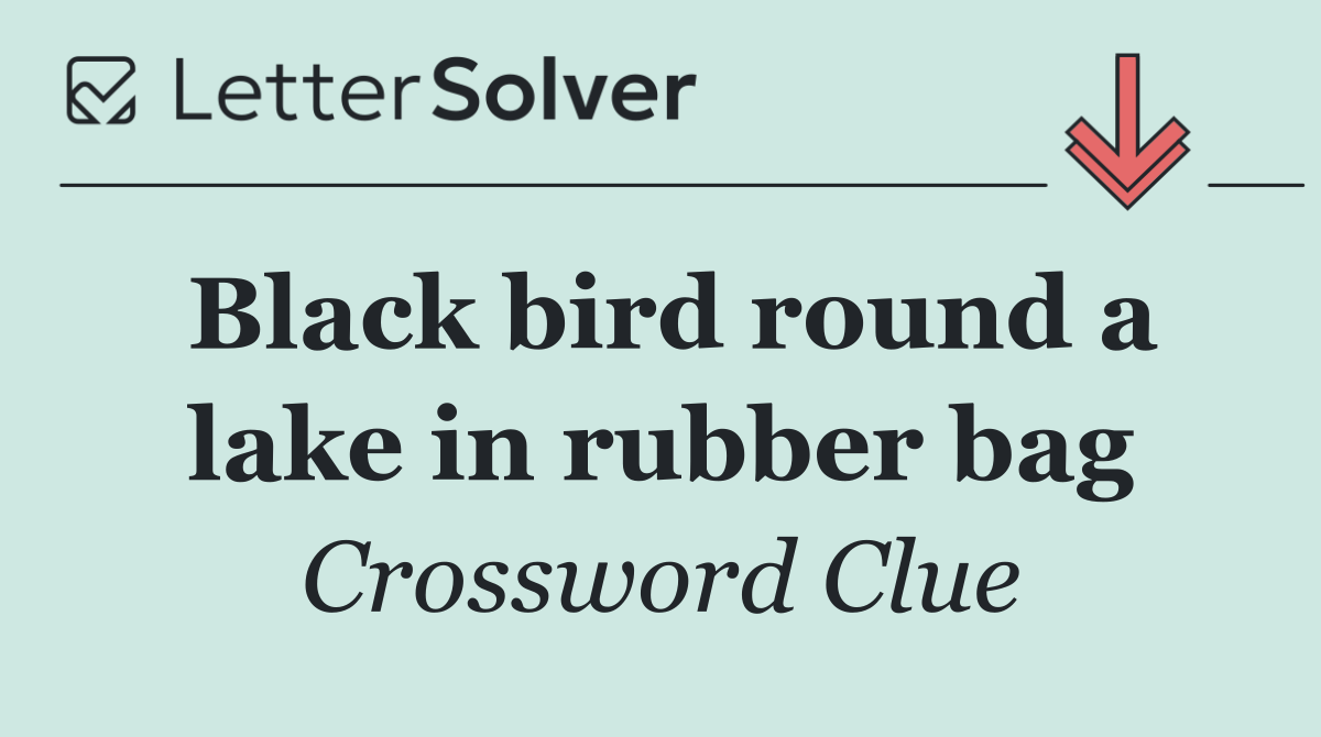Black bird round a lake in rubber bag