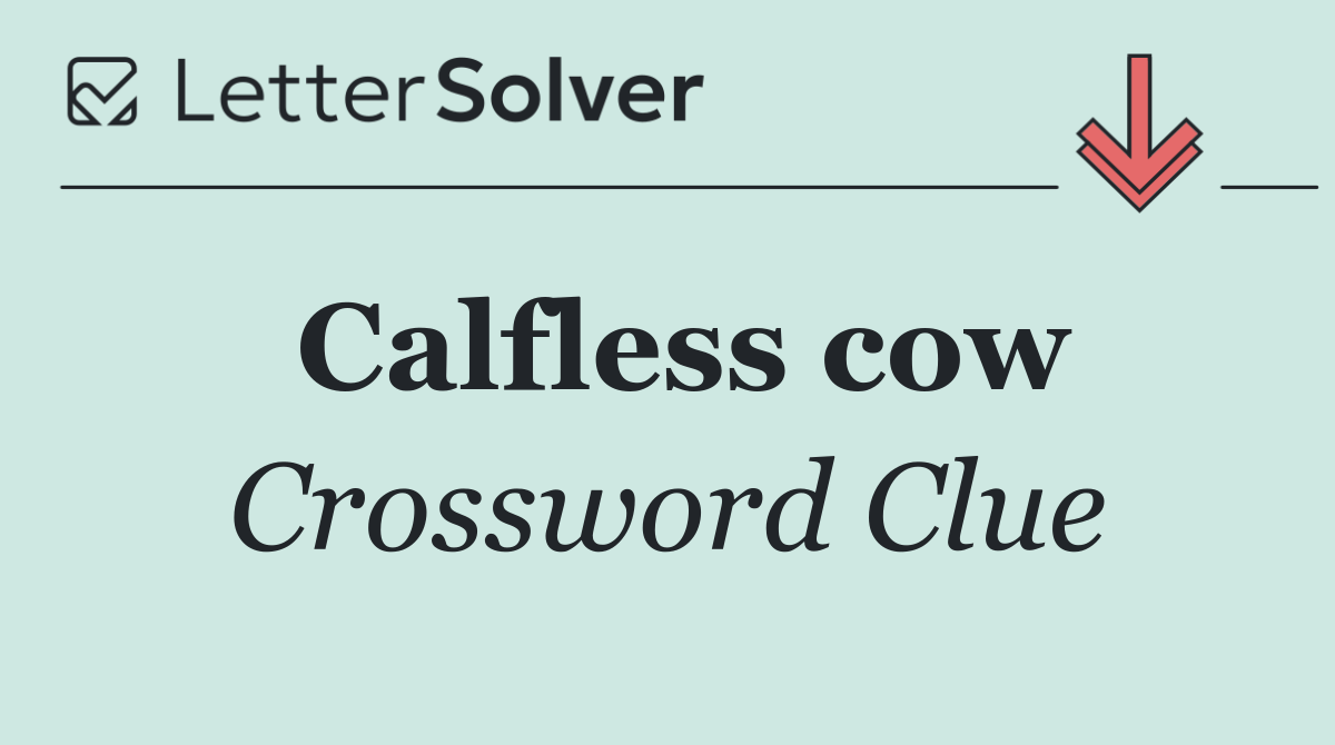 Calfless cow