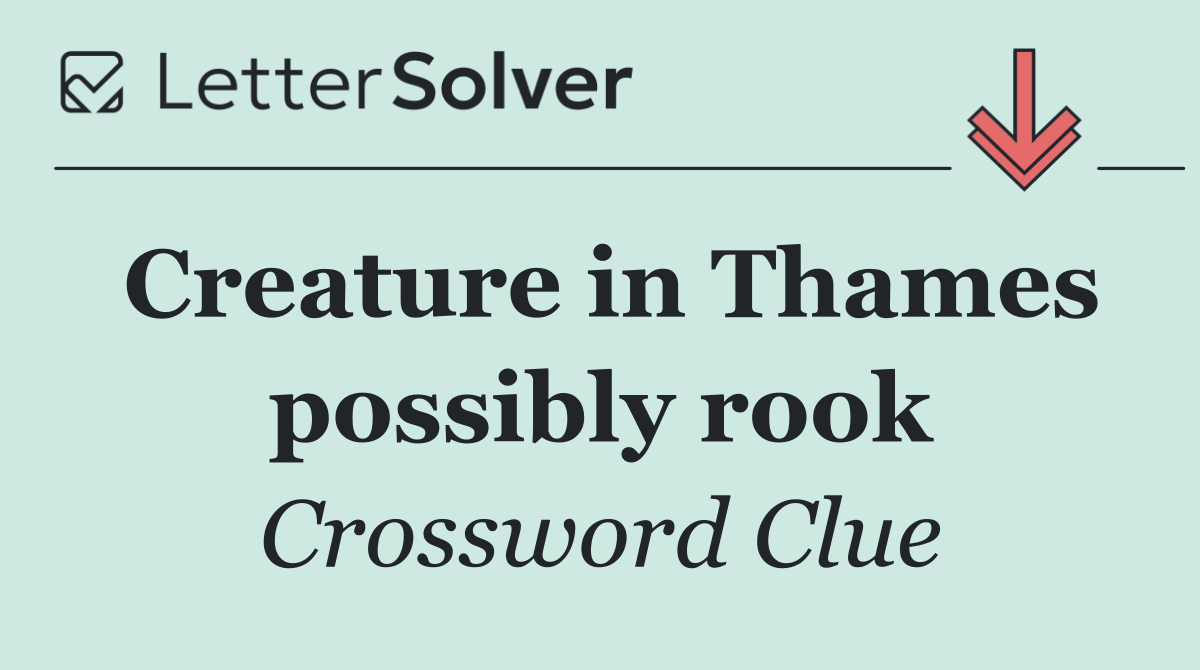 Creature in Thames possibly rook