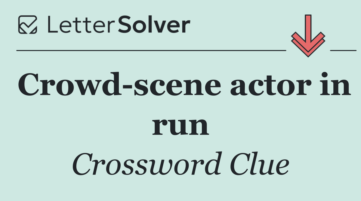 Crowd scene actor in run