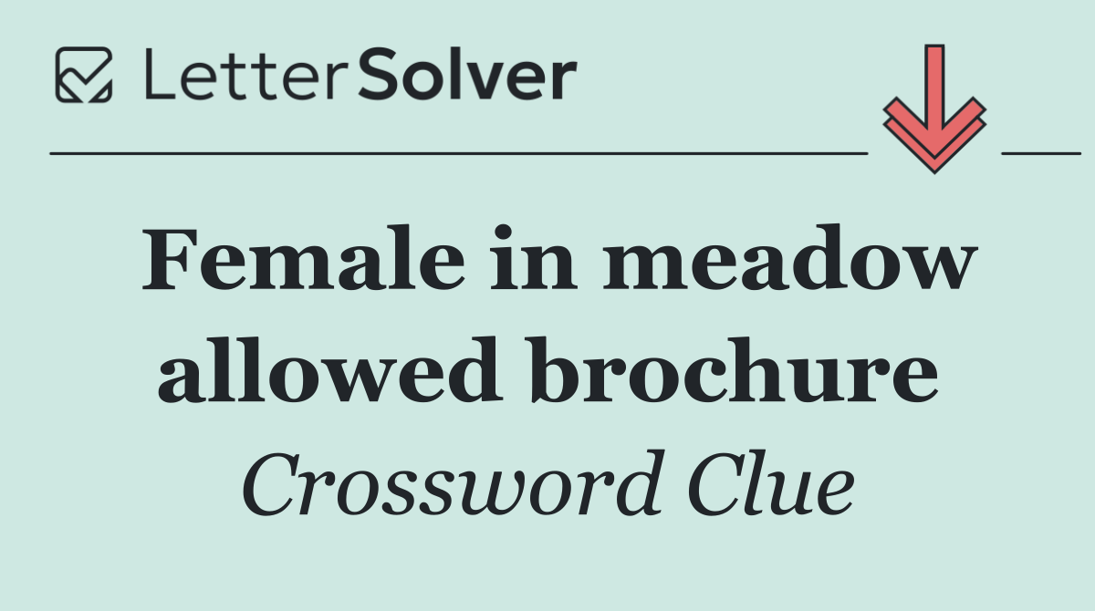 Female in meadow allowed brochure