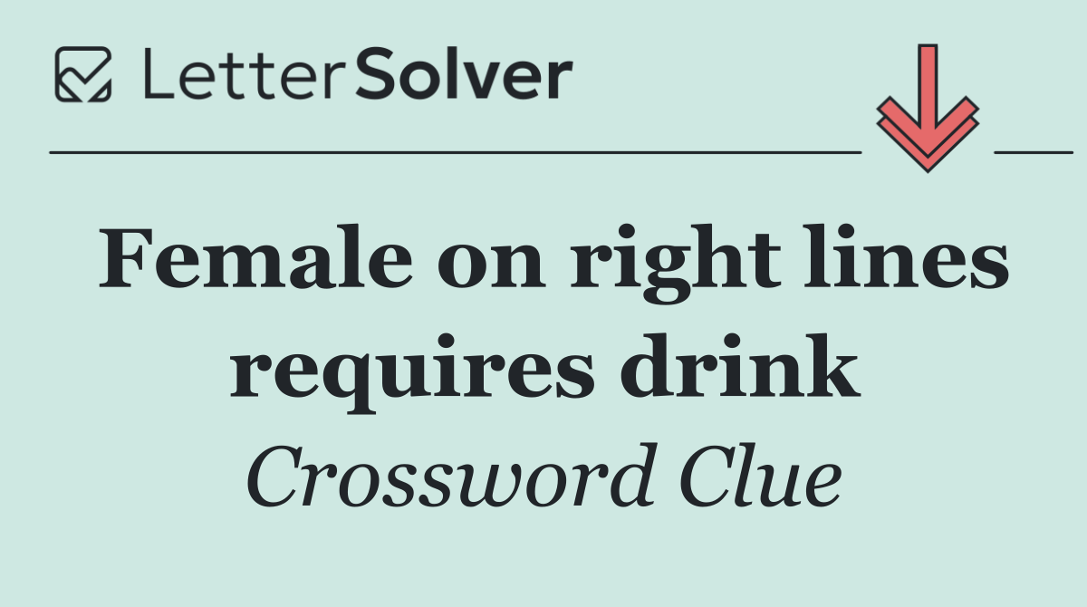 Female on right lines requires drink