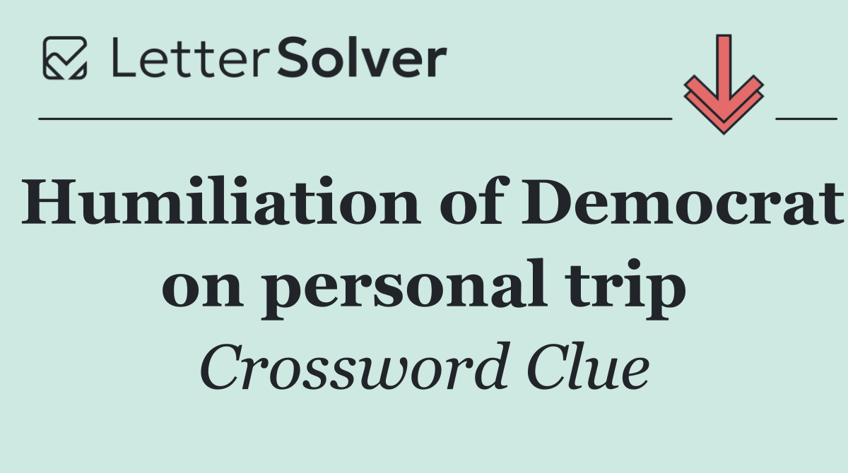 Humiliation of Democrat on personal trip