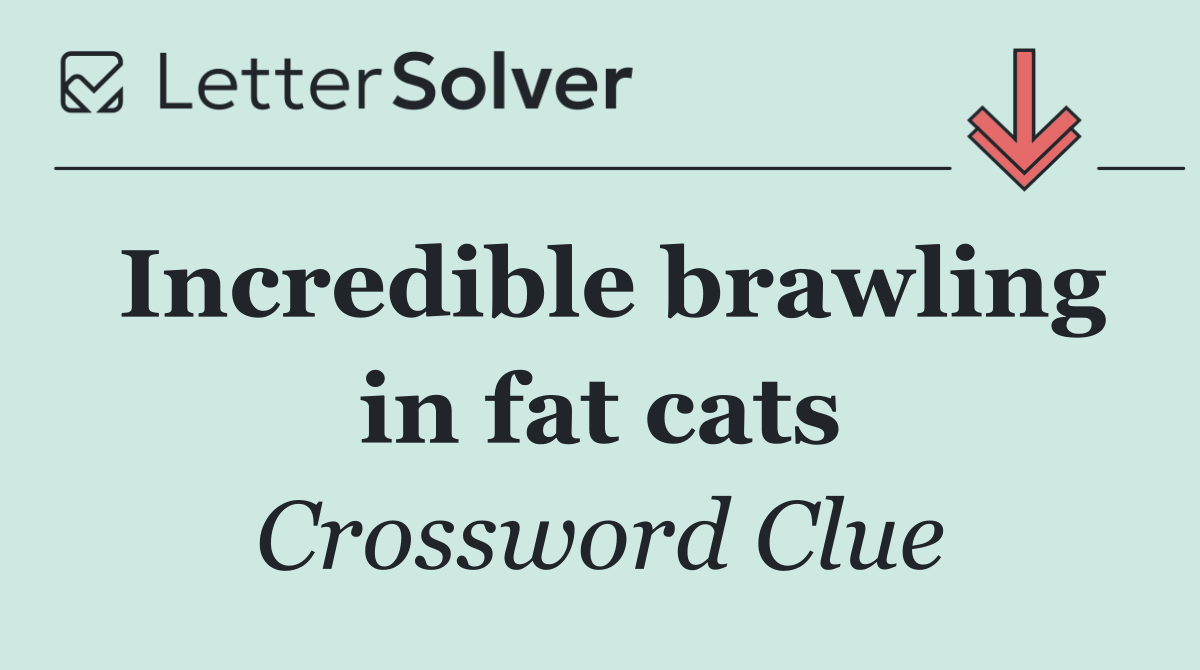 Incredible brawling in fat cats