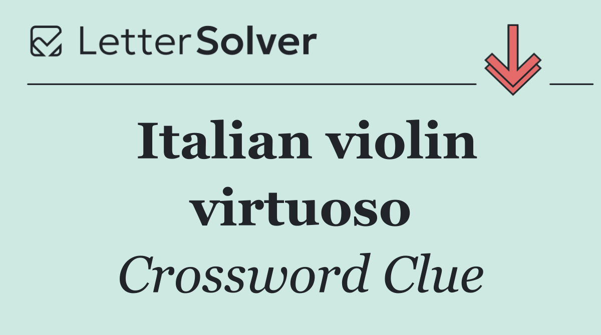 Italian violin virtuoso