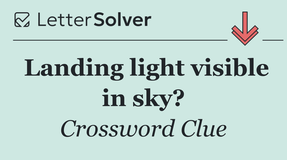 Landing light visible in sky?