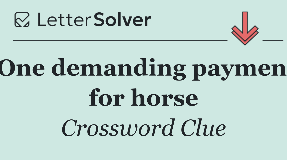 One demanding payment for horse