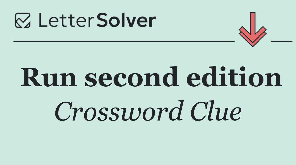 Run second edition