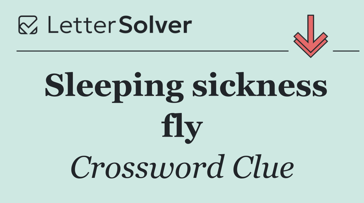 Sleeping sickness fly
