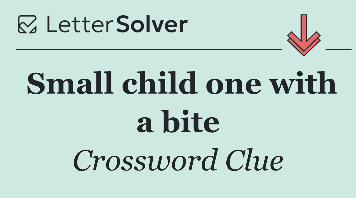 Small child one with a bite