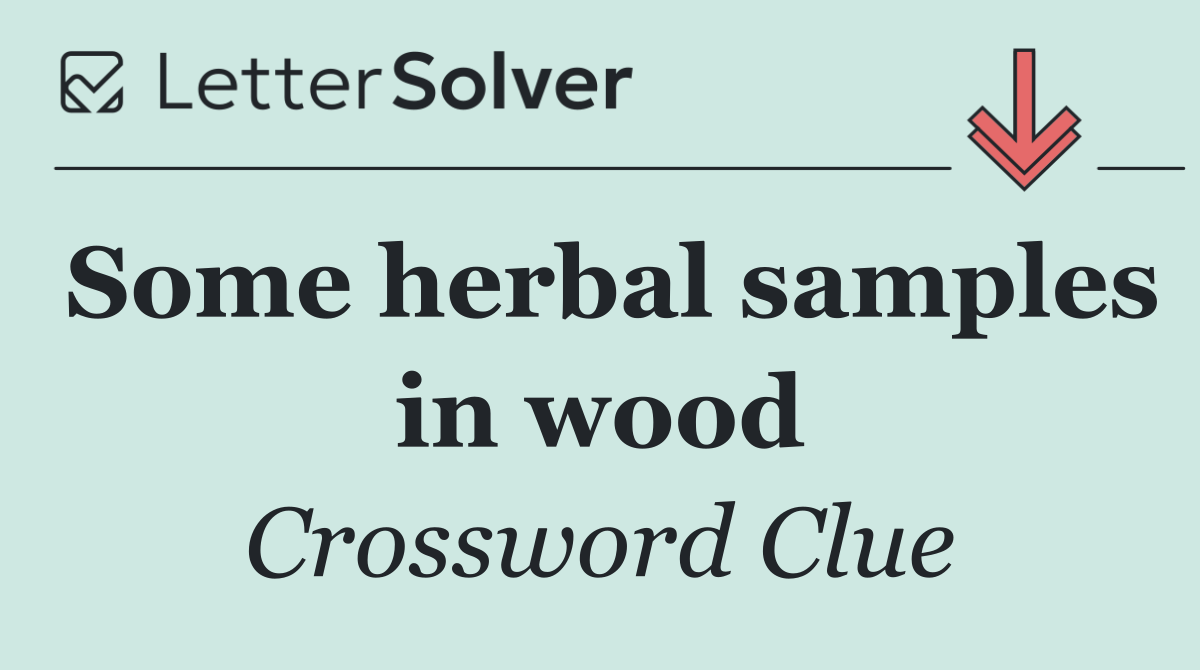 Some herbal samples in wood