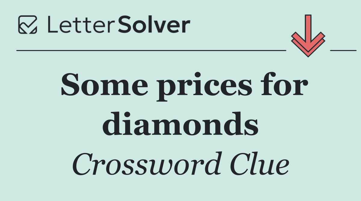 Some prices for diamonds