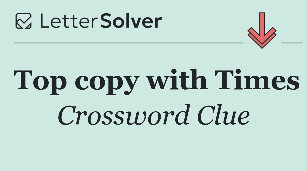 Top copy with Times