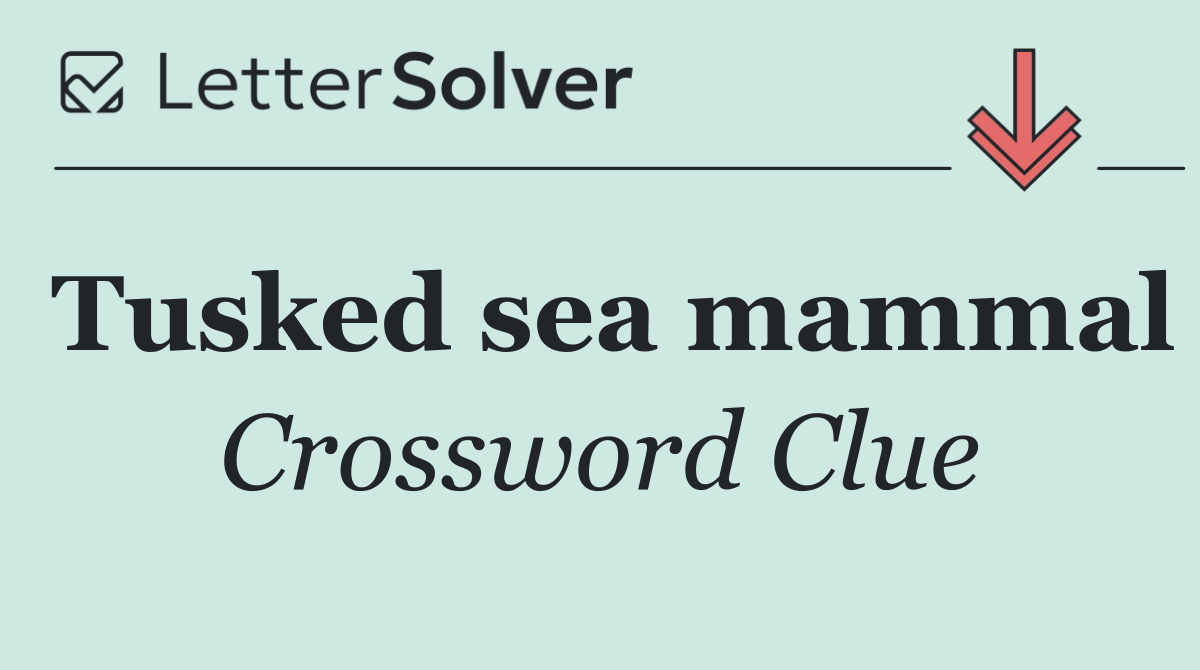 Tusked sea mammal